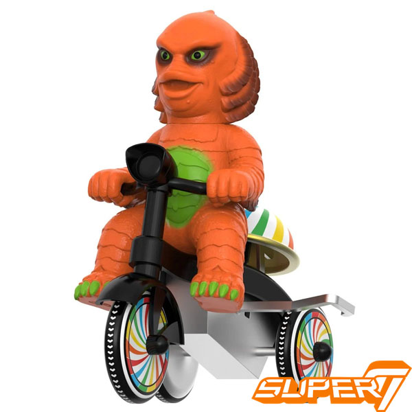 Super 7 Universal Monsters Super Cycles Creature from the Black Lagoon Orange and Black Figure